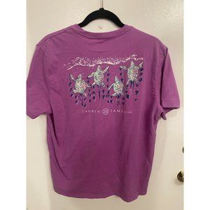 Lauren James Purple Sea Turtle Top Size Large Free Shipping